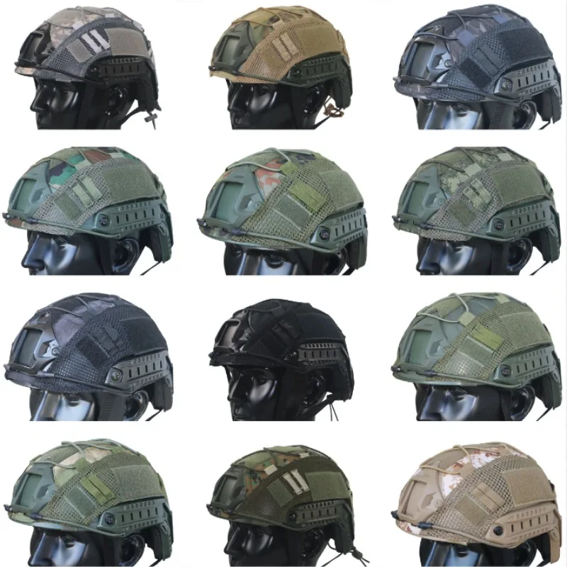 

500D Nylon Mesh FAST Drawstring Upgrade Helmet Cover Camouflage Helmet Cap Hunting Accessories TMC Tatical Gear Sports