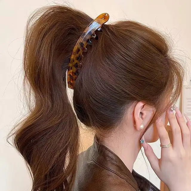 Tortoiseshell Banana Hair Clip Fish Shaped Hairpin For Women Hair Accessories Hairgrips Twist Clamp Ponytail Barrettes Headwear 5 Tortoiseshell Banana Hair Clip, Fish Shape – view 5