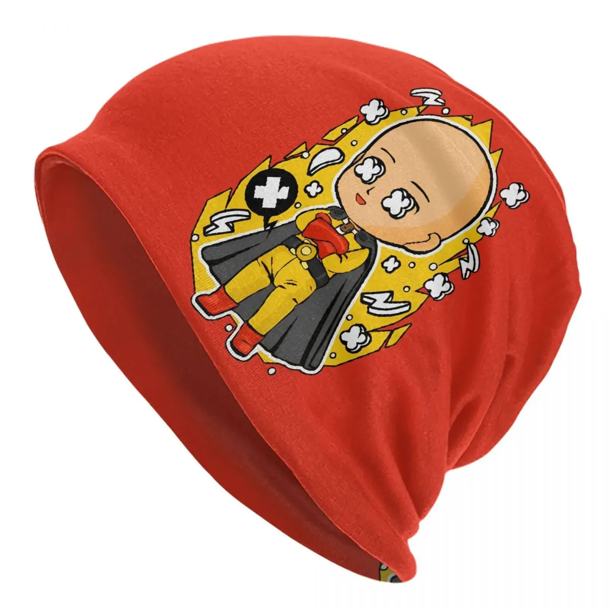 Saitama Chibi One Punch Man Hero Bonnet Hats Cool Outdoor Skullies Beanies Hats for Men Women Spring Dual-use Cap