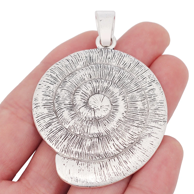 3 Stück Boho große Spirale Swirl Vortex Schnecke Retro Charms Anhänger für Halskette DIY Schmuckherstellung