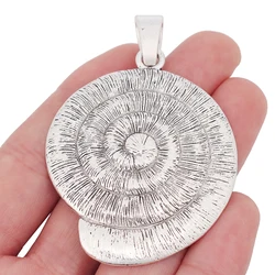 3pcs Boho Large Spiral Swirl Vortex Snail Retro Charms Pendants for Necklace DIY Jewelry Making Findings
