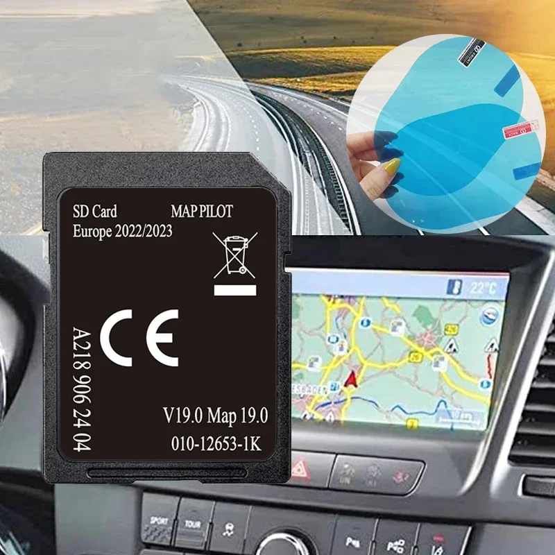 Mới Một Lớp W176 / B / CLA / GLA Cho Xe Garmin Bản Đồ Phi Công V19 A2189062404 Thẻ SD 2022 châu Âu Tại Anh Với Chống Sương Mù Reaview Sti