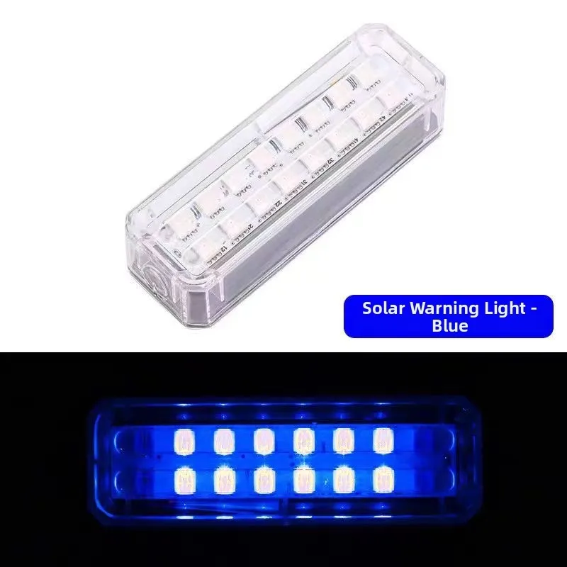 LED Indicator Light Solar Powered Waterproof for Motorcycle For Car Bike with Multiple Flashing and Flowing Light Modes