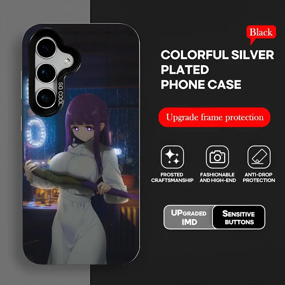 Anime Girls Fern Sousou No Frieren Phone Case Celulares S25 Case IMD Colorful Phone Case Silver Cover Suitable For Amsung Galax