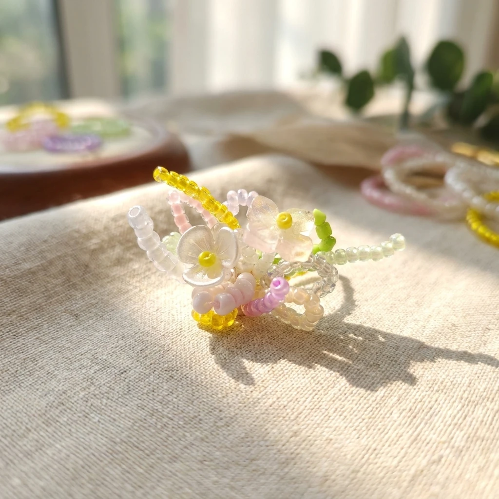 Beaded Flower Cluster DIY Jewelry Accessories for Earrings Headwear Decoration