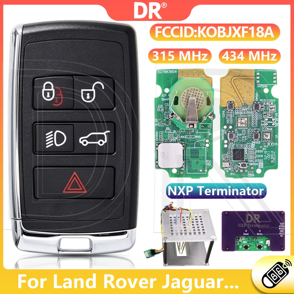 KOBJXF18A 315 434MHz ID49 Chip Car Remote Key  For Land Rover Defender Range Rover Sport Velar Evoque Discovery 5 Sport Jaguar