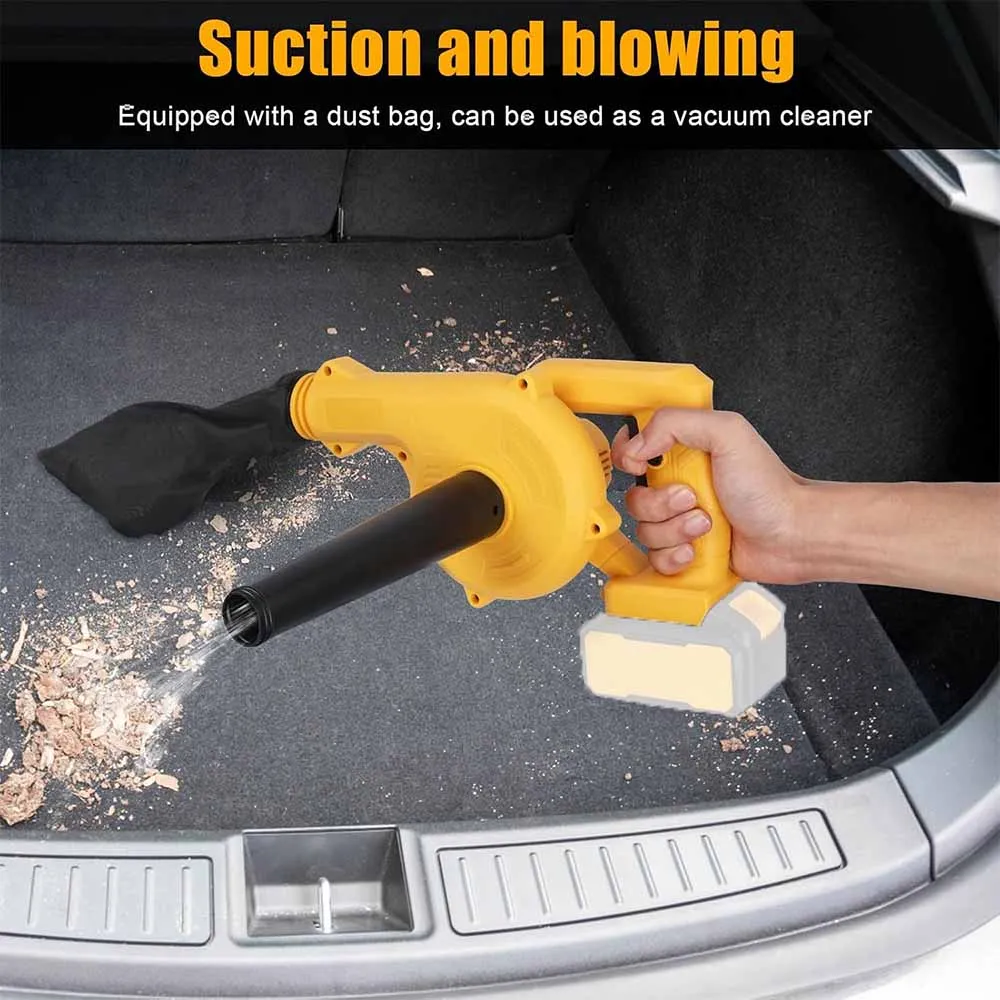 Беспроводная воздуходувка для листьев Dewalt, аккумулятор 20 В, электрическая воздуходувка для рабочей площадки, электрическая воздуходувка и пылесос с ручкой 2-в-1