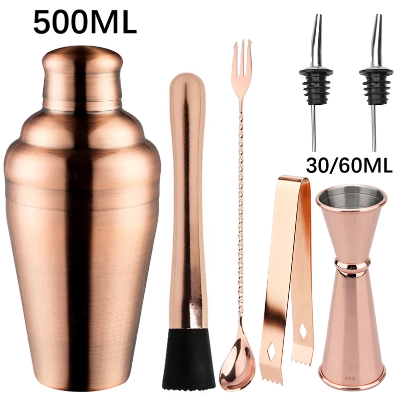 

2026 500 мл новый набор шейкеров для коктейлей из нержавеющей стали, набор для бармена, профессиональный миксер для коктейлей, шейкер для вина, мартини, инструменты для вечеринки, бара