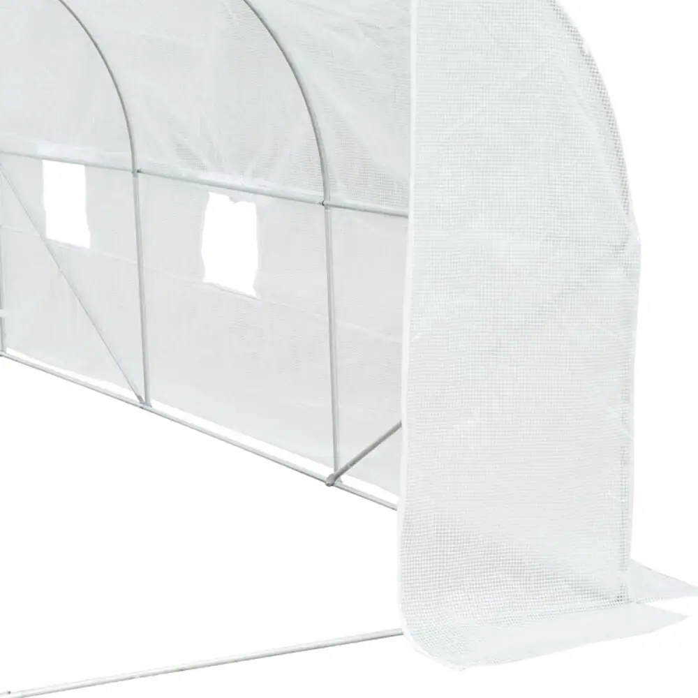 11.5' x 9.8' Greenhouse Tunnel with Roll-Up Windows & Zippered Door - Durable PE Cover for Outdoor Use  Shipping)