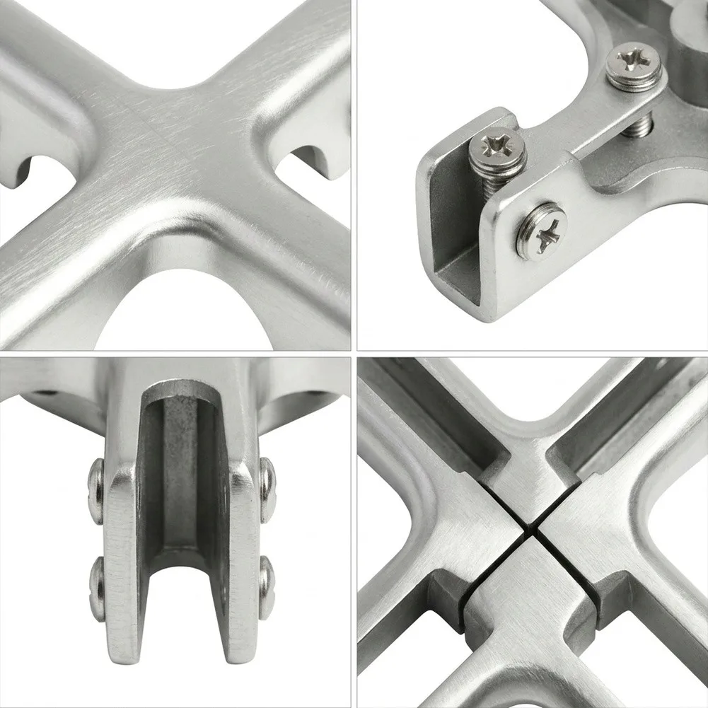 Aluminum Alloy Glass Bracket Intended for Panel Linking Applications Where For 4mm to 8mm Thickness Glass or Is Employed