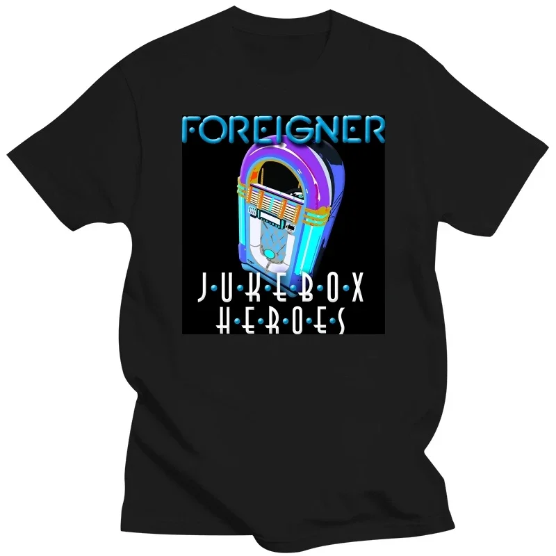 print  New Foreigner Jukebox Heroes 80S Rock Band Black Men'S T Shirt Size S 4Xl streetwear fashion vintage Summer Male Hot Sale