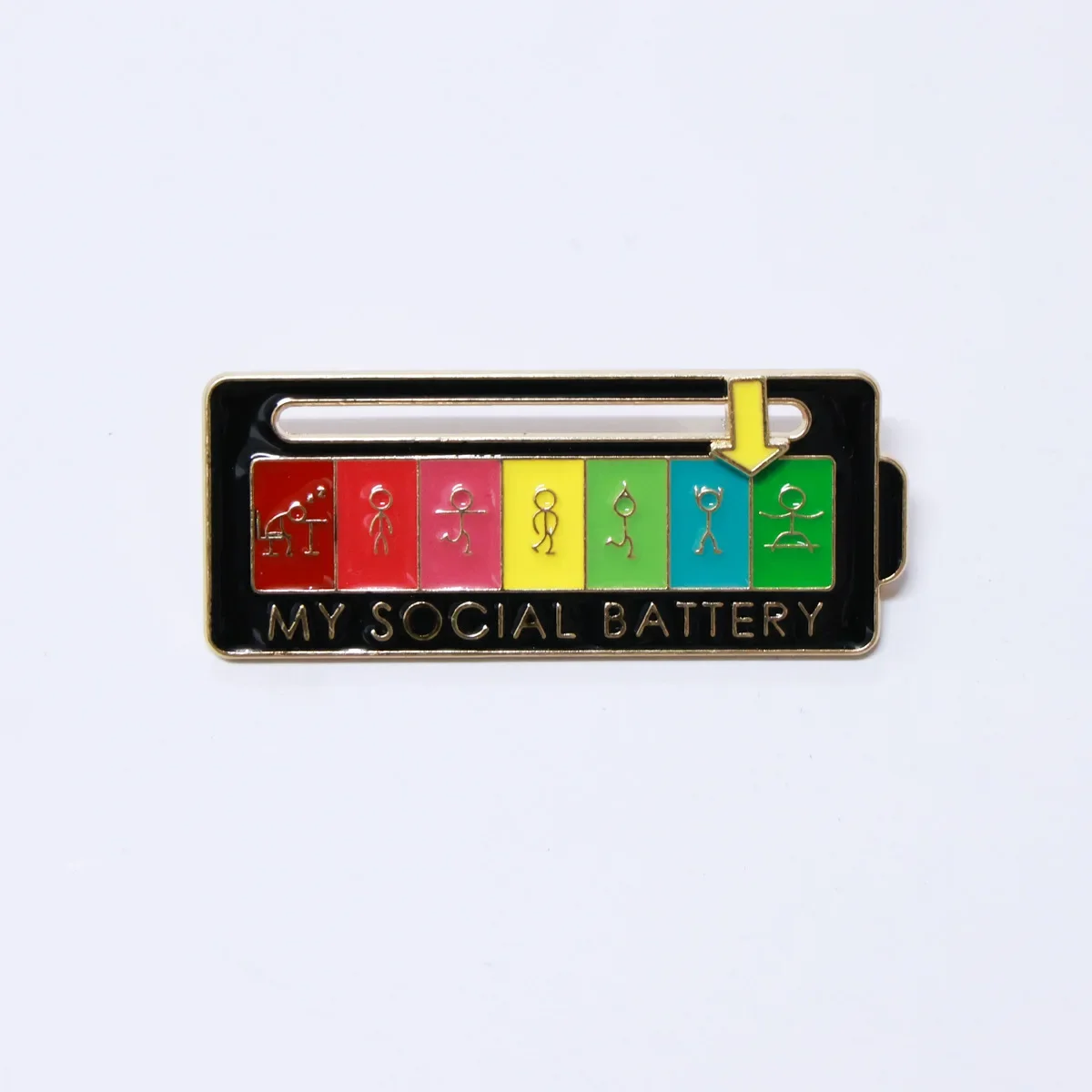 spinning slider battery desig enamel Pins Brooches Decoration label jewelry Badges For bag Clothes Backpack accessories DIY gift