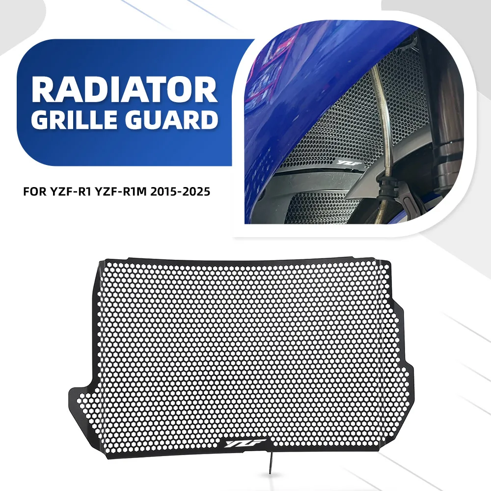 2023 2024 2025 YZFR1 Radiator Grille Guard Cover Protector For Yamaha YZF-R1 YZF-R1M 2015-2019 2020 2021 2022 2023 2024 2025