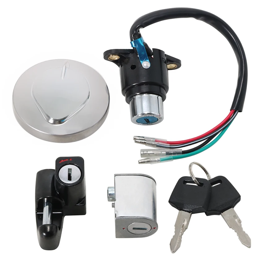 Ignition Key Lock Assembly For Suzuki DR250R 1998-2000 Motorbike Fuel Tank & Seat Lock Kit 37000-13821 /37000-13822 /95700-44810