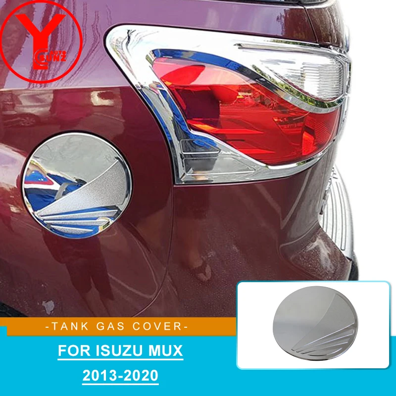 For ISUZU MUX 2013 2014 2015 2016 2017 2018 2019 Accessories Chrome Fuel Gas Tank Cover Sticker ABS Car Auto Parts Protector