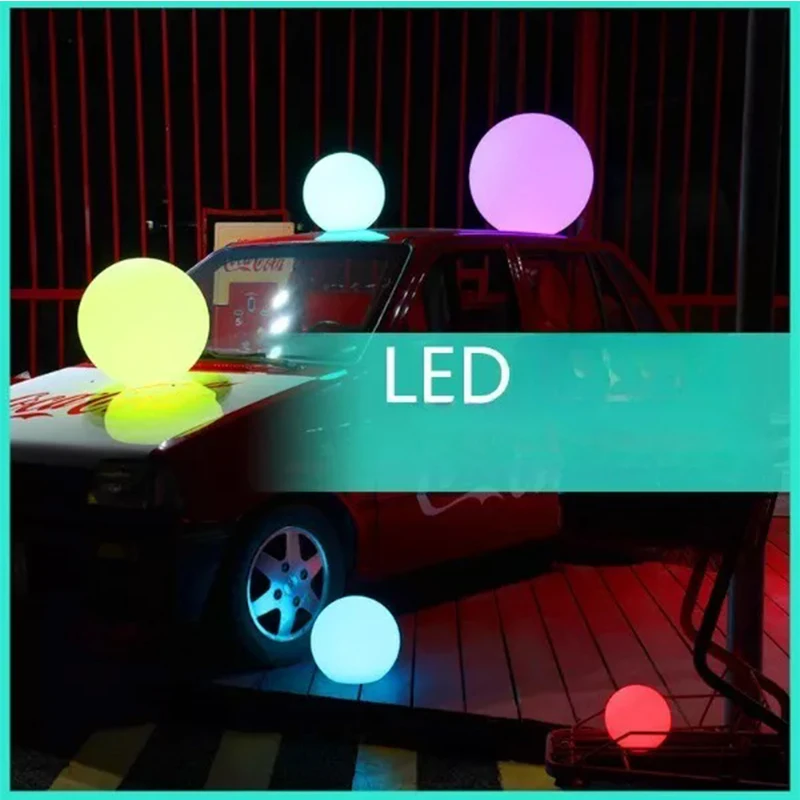 Home Decoration Props Remote Control Colorful Nightlight Led Luminous Ball Light