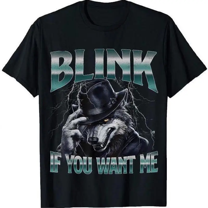 

Футболка с изображением волка в стиле ретро для любителей животных, идеальные дни рождения, мигают, если вы хотите меня в винтажном стиле