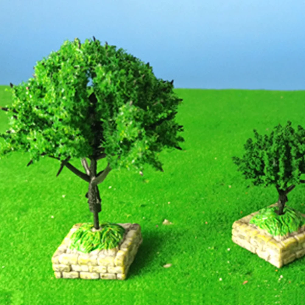 3 Bags Fake Lawn Material Tree Scene Grass Scatter Powder Green Artificial Plant Plants Small Scenery Basing