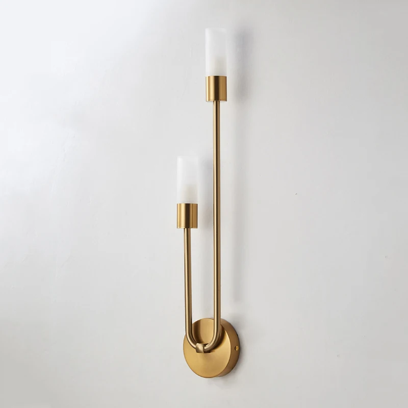 Golden Wall Lamp Led Bedside Bedroom Living Room Home Decor Background Light Black Hotel Corridor Asile Stair Sconce G9