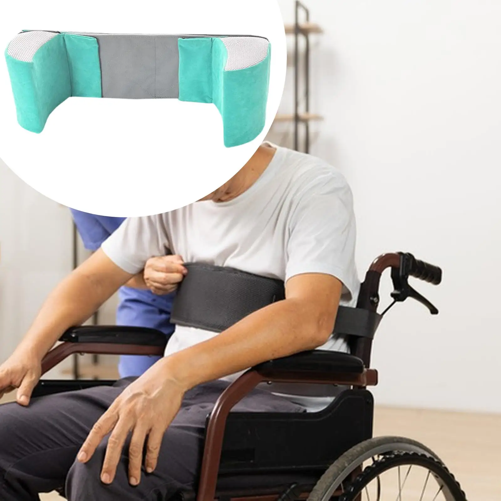 High Density Foam Wedge Side Pad Stable Support Backrest Cushion for Folding Disabled Chair Elderly