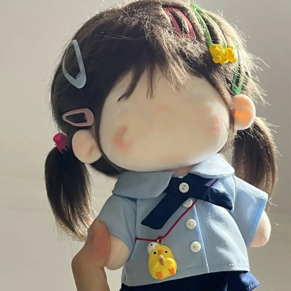 20cm Doll Clothes Changing Dress Game Playing House Miniature School Uniform Cosplay Photo Prop Shirt Necktie Pants Set