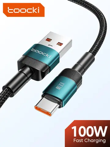 Toocki 6A USB To Type C Cable for Huawei Xiaomi PD 100W Fast Charging Charger USB C Data Cord Quick Charge for Samsung Oneplus