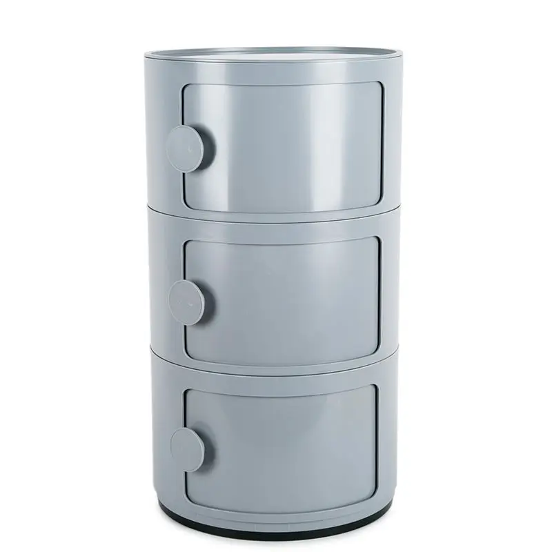 Simple and modern multifunctional storage cabinet mini bedside table plastic round locker bedroom corner cabinet اثاث غرف النوم