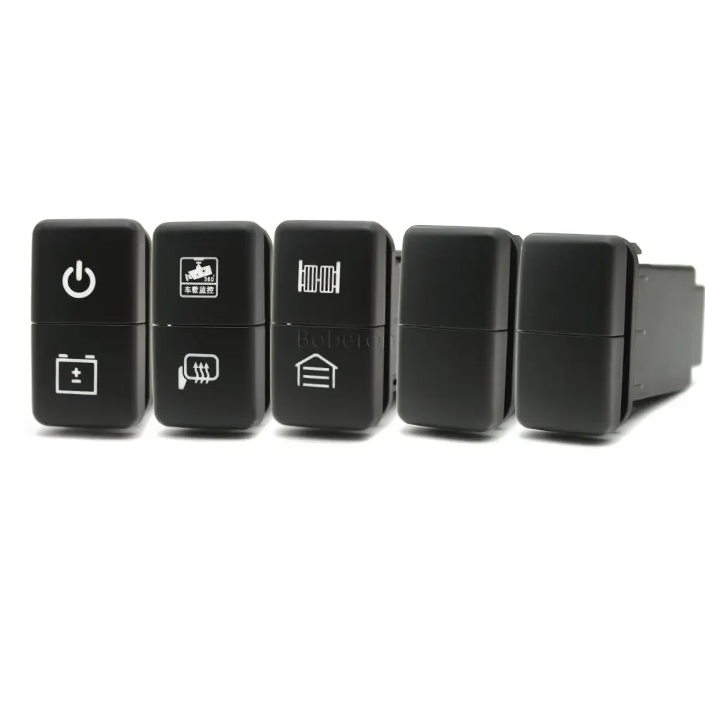 1PC Dual Switch Car Door Garage Camera Mirror Heated Power Battery Push Button Modified Switch for Toyota Fj Prado 120 LC76