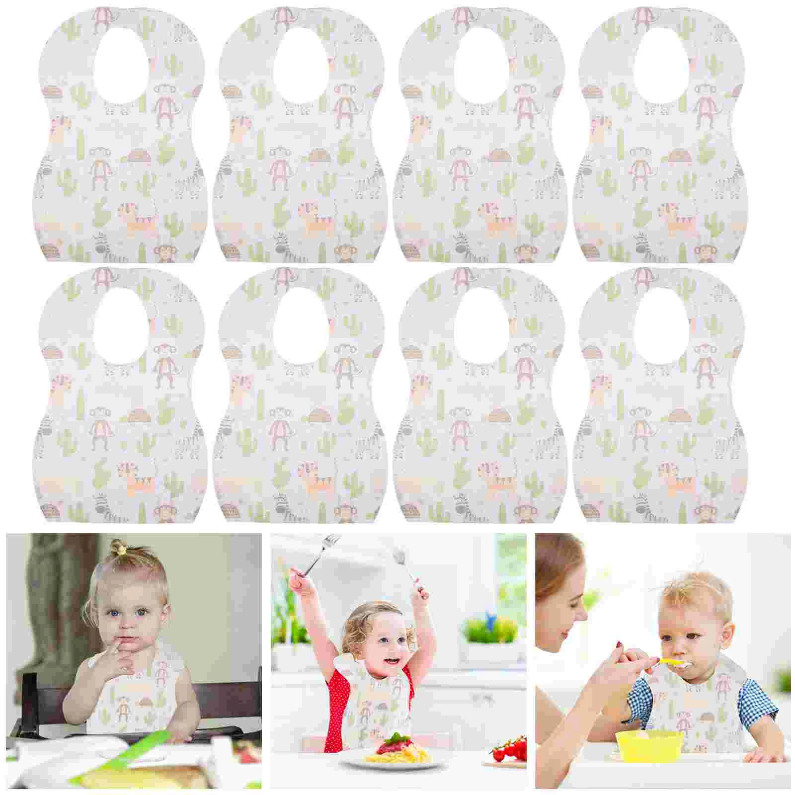 20 Pcs Baby Bib Bibs for Kids to Feed Apron Non-woven Fabric Clothes Toddler Boy Cartoon Feeding