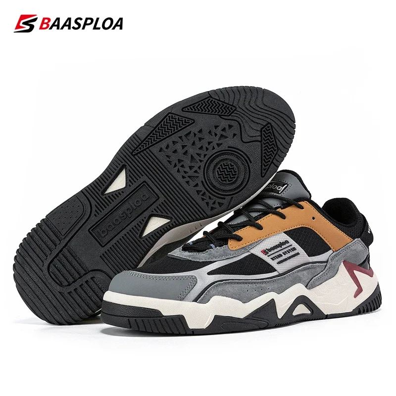 Baasploa Fall New Men's Shoes Fashion Casual Walking Shoes Waterproof Shoes Comfortable Non-Slip Walking Shoes