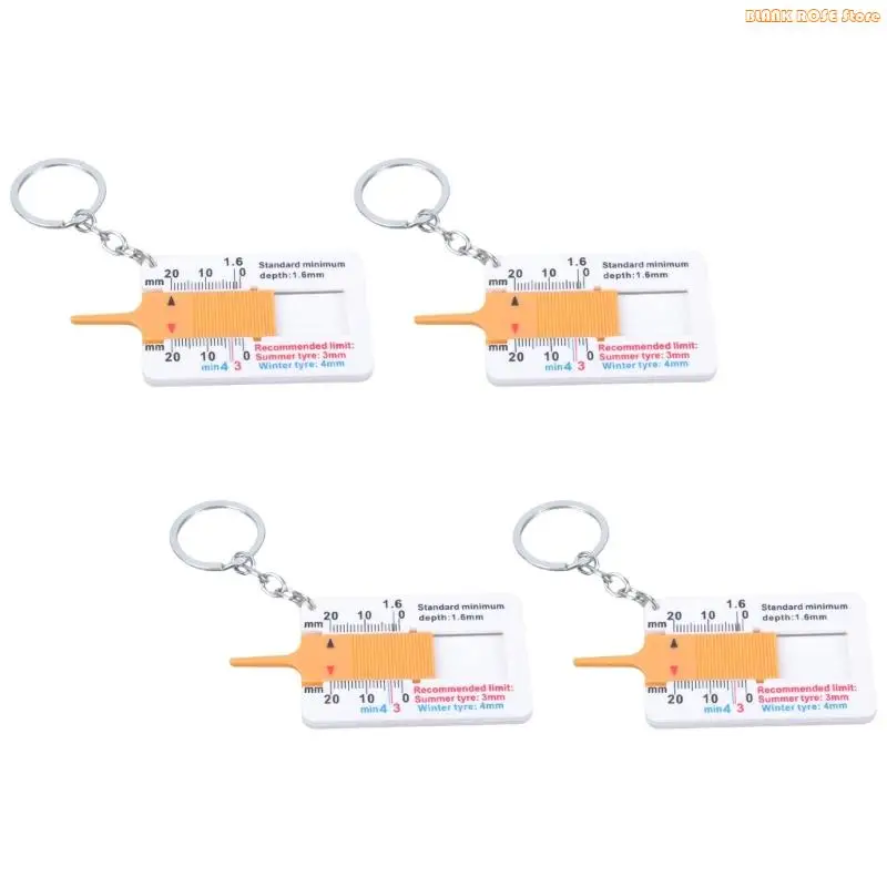 K1AE 4PCS Łatwe przenoszenie opon kroczy manotne narzędzie do pomiaru samochodowego Wyświetlacz skali cyfrowej łatwy do dla