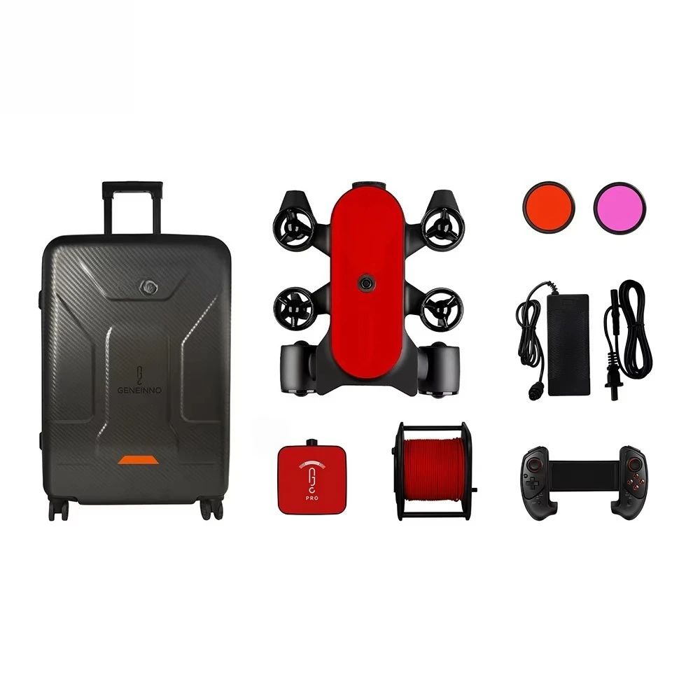 Geneninno Profundidad 175 Metros 160 Gran Angular Tridente Submarino Cámara Subacuática Robot De Control Remoto