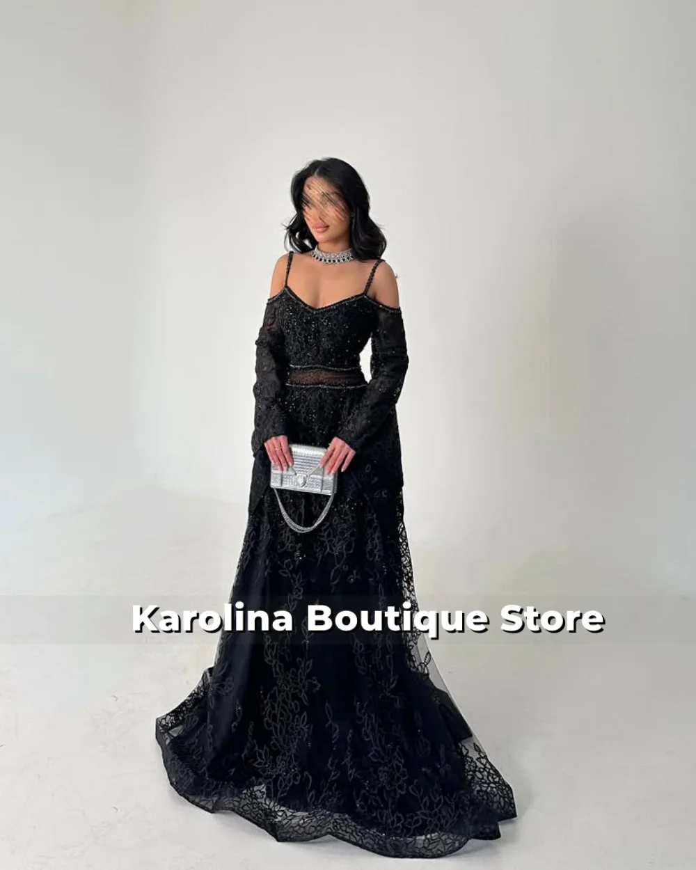 Femmes élégant solide moulante Maxi Robe de soirée violet dentelle à manches longues dame col rond soirée robes Robe personnalisée