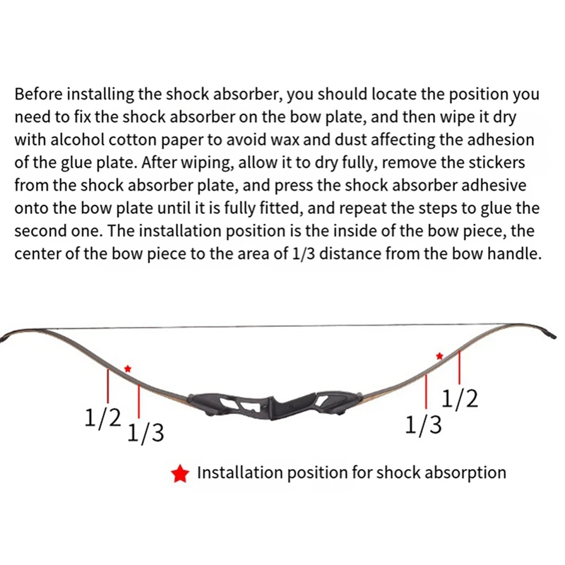 2Pcs Archery Limb Dampeners Rubber Shock Absorbers Bow Bowstring Noise Reduction Equipment Recurve Bow Accessories