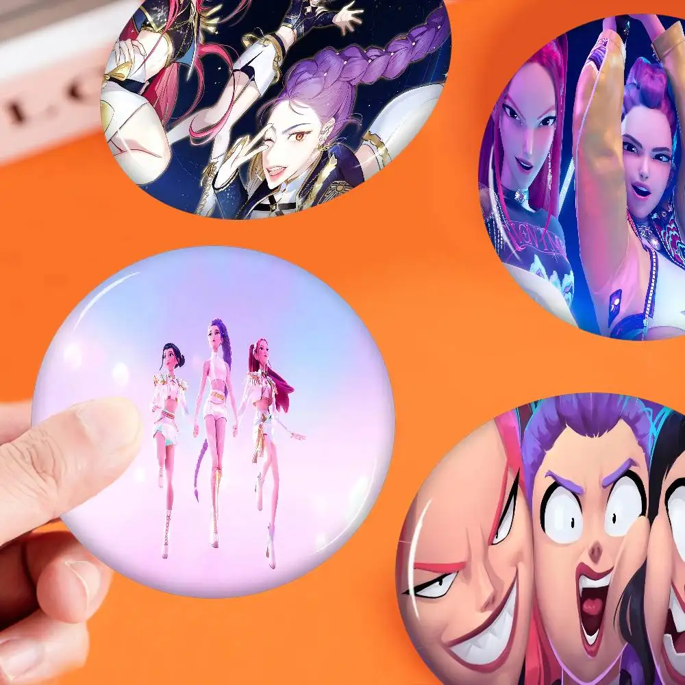 Kpop D-demon Hunters الإبداعية دبابيس مضحك جولة المفاجئة في بروش شارة ظهره قبعة اكسسوارات مجوهرات هدايا لصديق