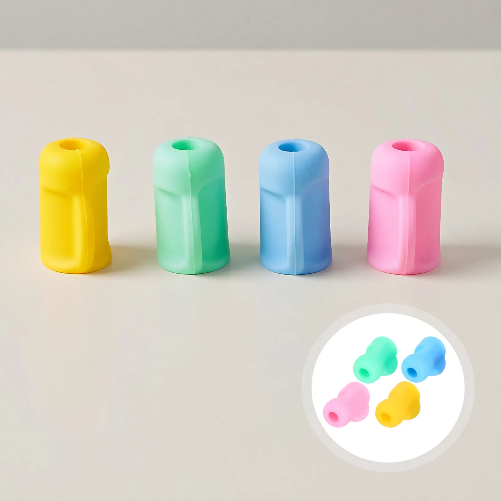 100Pcs Pencil Holder Writing Grip Ergonomic Silicone Finger Grips for Handwriting Practice Kindergarten Preschool