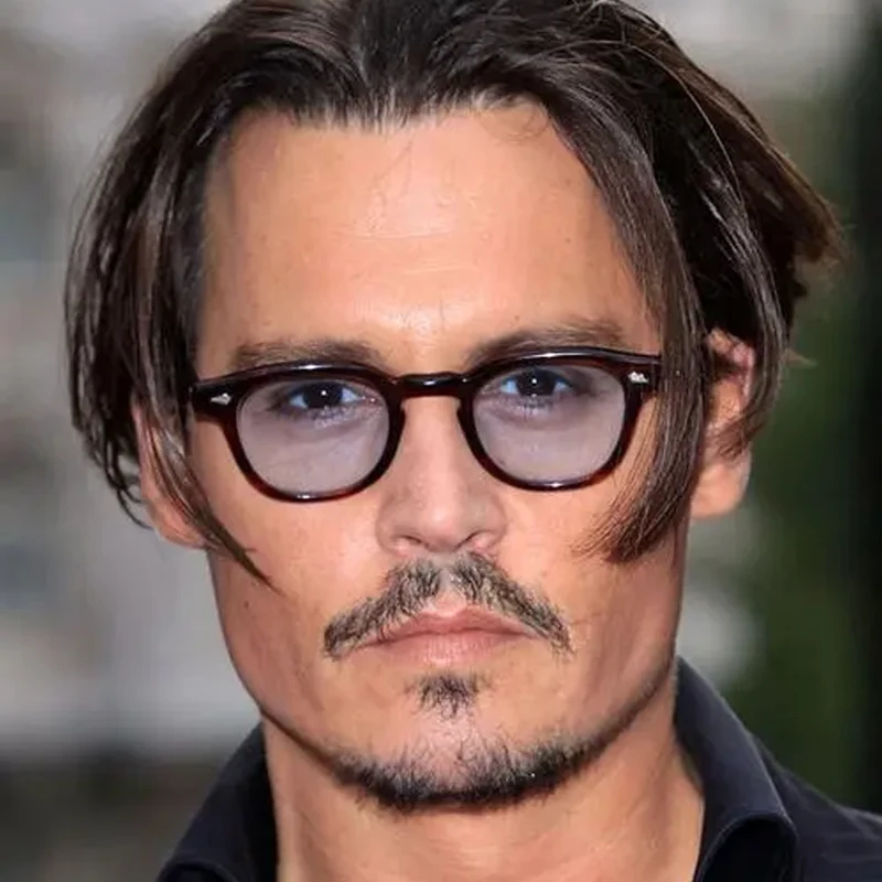 

Fashion Johnny Depp Style Round Sunglasses Brand Designer Clear Candy Colors Lens Sun Glasses Male Female Vintage Oculos De Sol