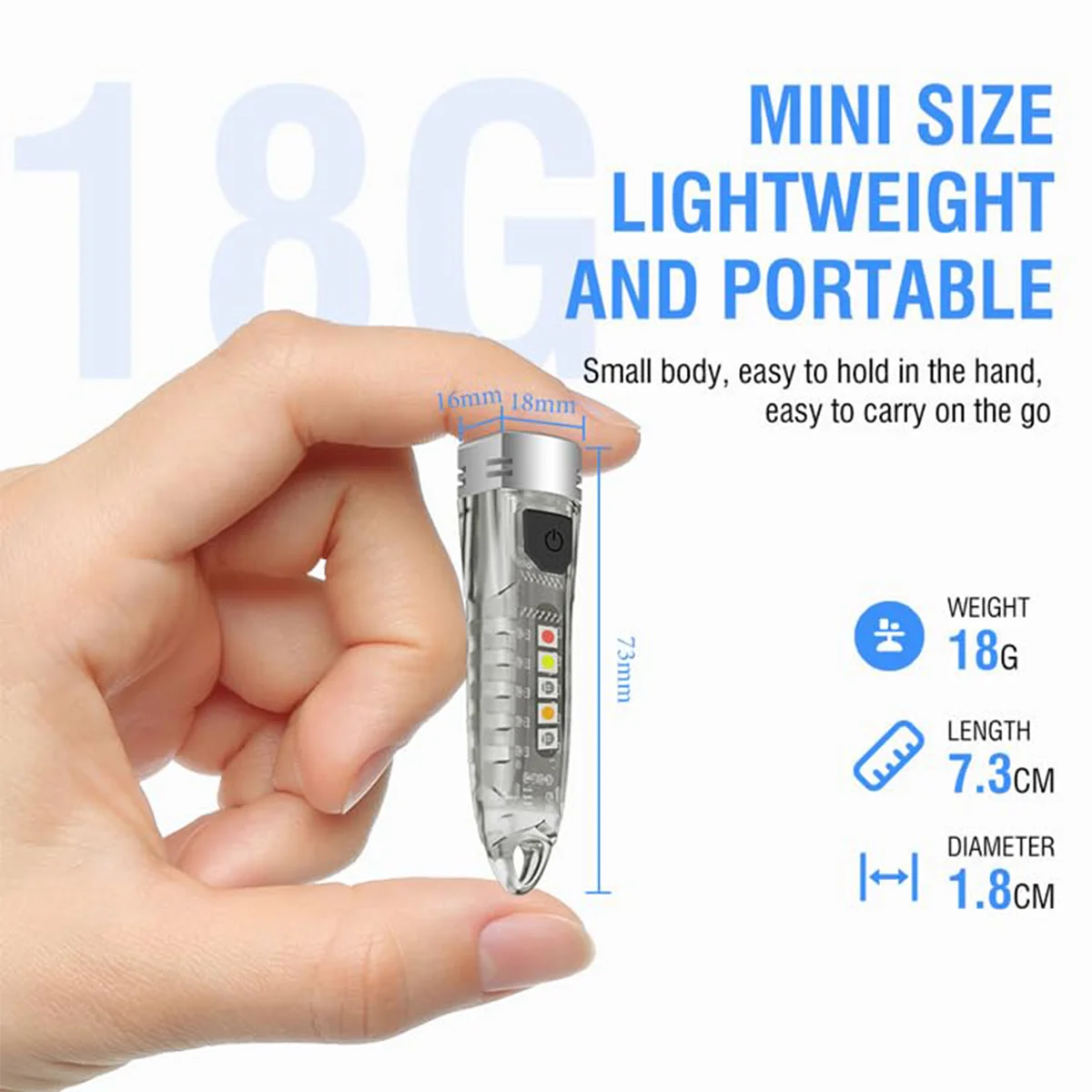 EDC Flashlight 400LM Rechargeable Led Torch Uv Small Waterproof Mini Keychain Camping Cob Work Outdoor Bright Portable Emergency