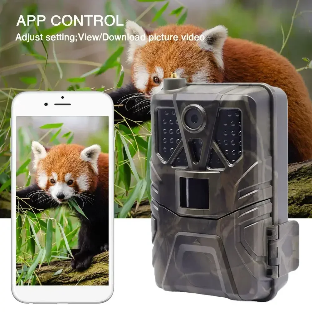 HC-910pro Hunting Trail Camera 4K 36MP 4G APP Control Live Streaming Video Wireless Infrared Wildlife Trail Hunting Camera