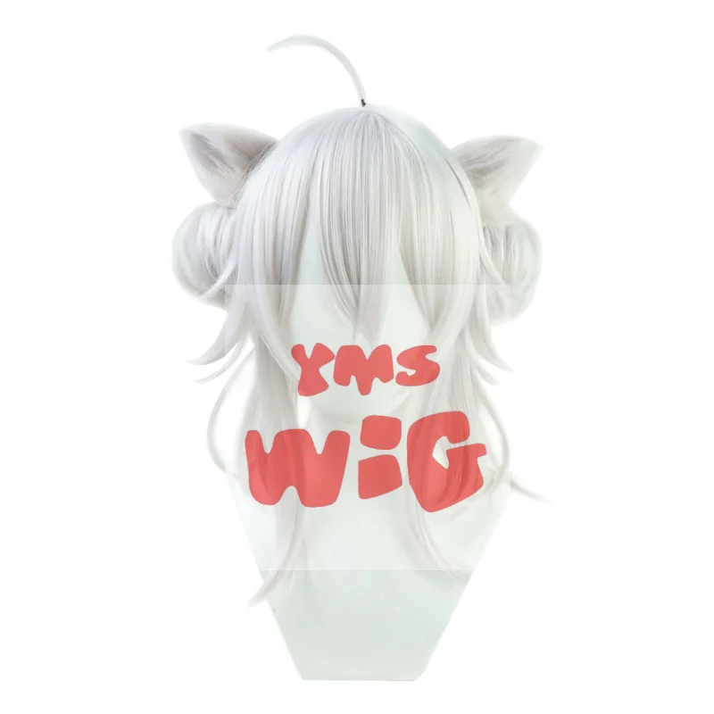 Vtuber Hololive Shishiro Botan Cosplay Heat Resistant Synthetic Silver Hair Wig Hallowen Party+ Free Wig Cap