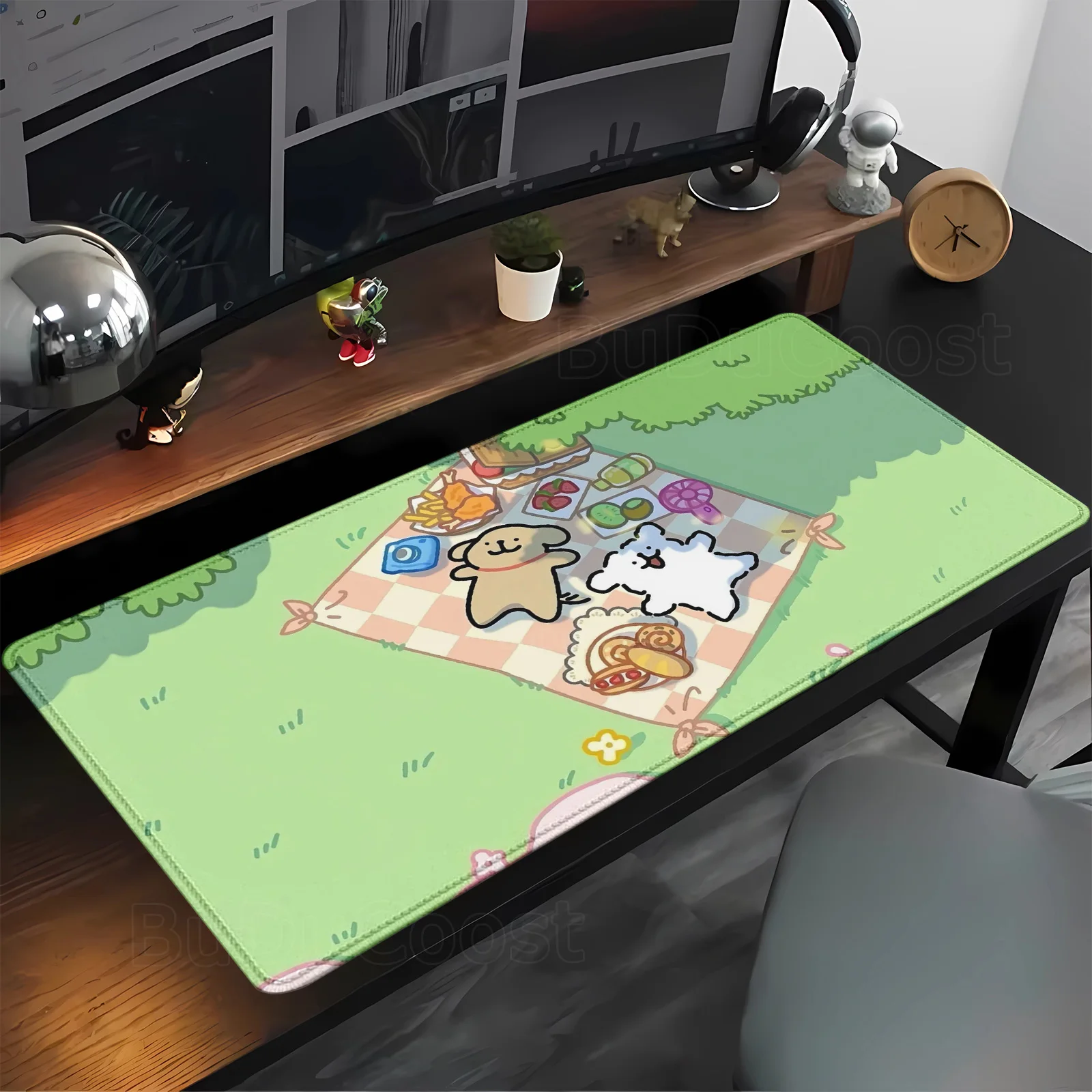 Maltese puppy art Durable Mouse Desktop Pad Pad Fashion Large rubber XXL mouse pad with lock PC Gaming case Esports edge