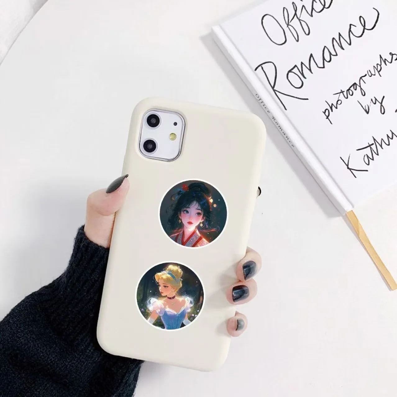 500 قطعة من ملصقات سلسلة أميرات ديزني المختلطة الكرتونية اللطيفة من الفينيل للكمبيوتر المحمول والأمتعة ولوح التزلج وملصقات مقاومة للماء، كاواي #4