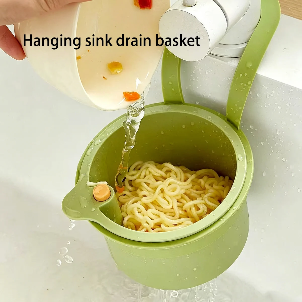 

Hanging Sink Drain Basket Household Kitchen Sink Separation Food Residue Filter Rack Fruit Cleaning Water Filter
