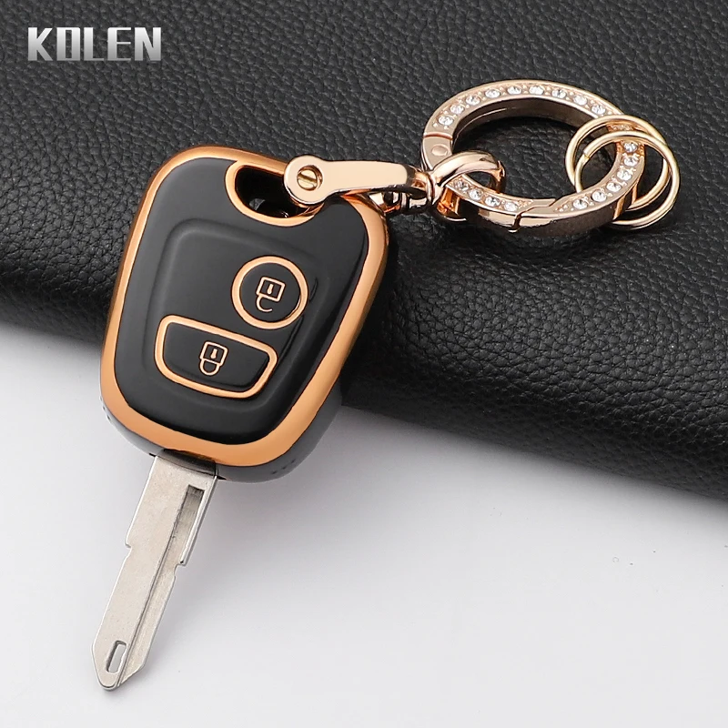 

Luxury Car Remote Key Case Cover Shell For Peugeot 107 206 207 307 For Citroen C1 C2 C3 C4 For Toyota Aygo Protector Keychain
