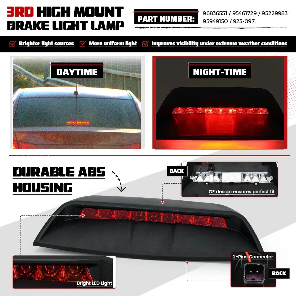 High 3rd Third Brake Stop Light Lamp For Nissan Sentra FE,Nismo,S,SL,SV 13-19 For Chevy Cruze 95461729 95229983