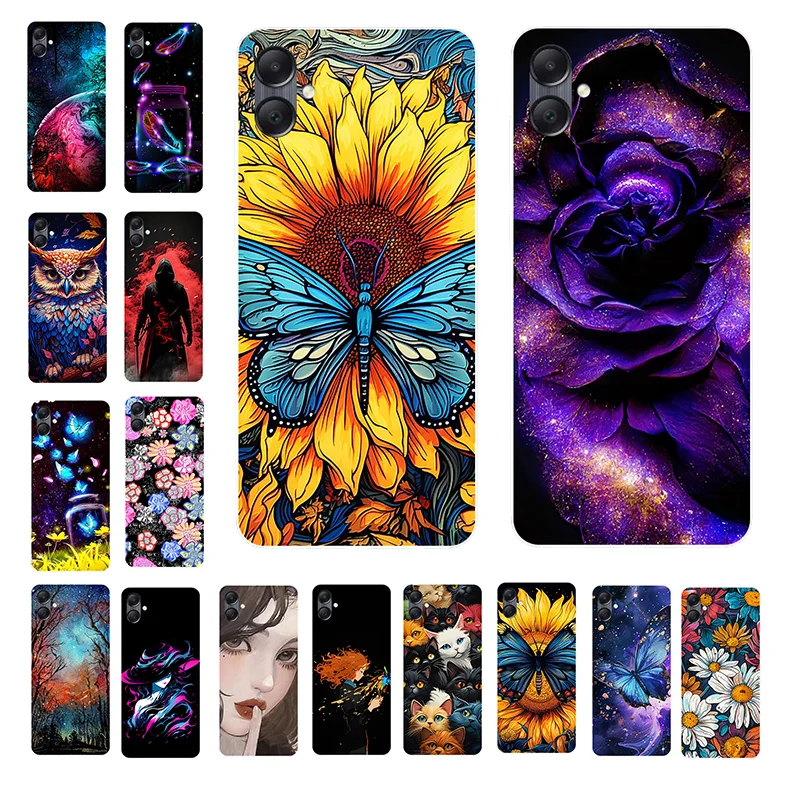 For Samsung Galaxy A05 Case Soft Silicone TPU Shockproof Cover Fashion Butterfly Design Funda for Samsung A05 SM-A055F A 05 Case