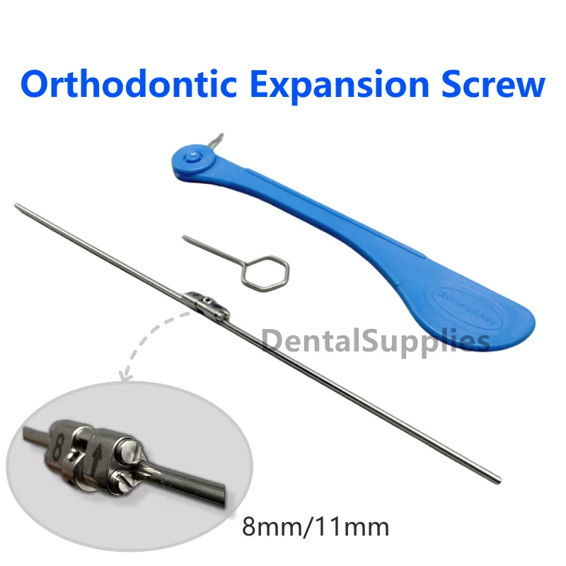 1 Set Dental Orthodontic Expansion Screw With Swivel Key Frame Type Rapid Palatal Expander Dentistry Tools 8mm/11mm