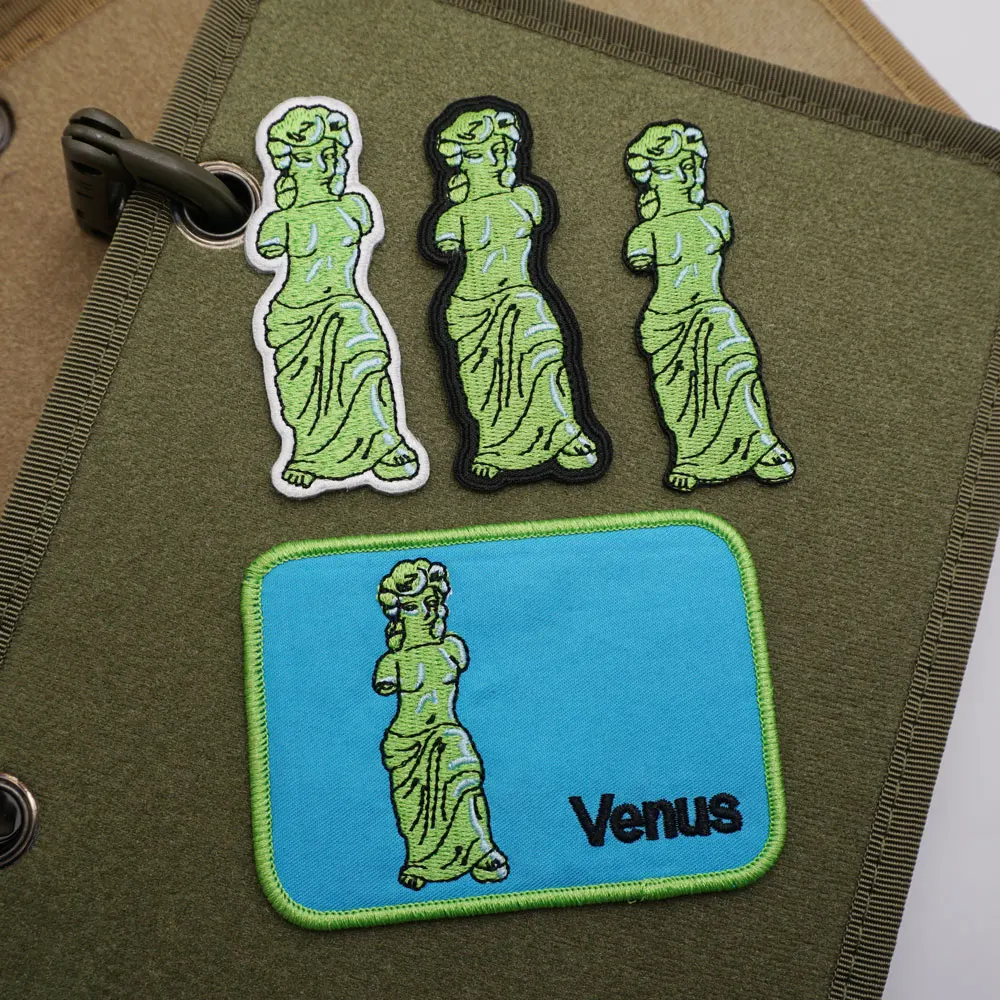 Venus de Milo,High quality embroidery patches,Tags and badges with hooks ,for clothing ,hats and backpacks