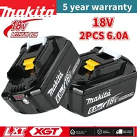 100% Original Makita Rechargeable Battery, Replaceable LED Lithium-ion, 9.0Ah/6.0Ah 18V BL1860B BL1860 BL1850 BL1830 BL1815