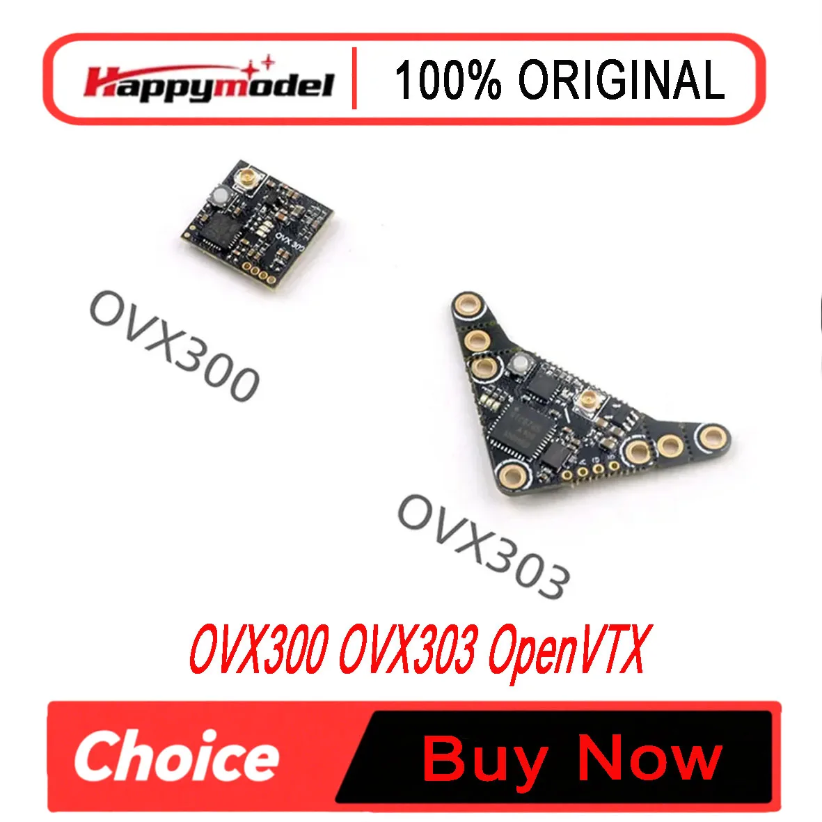 HappyModel OVX300 OVX303 5.8G 40CH 300mW Adjustable OpenVTX Video Micro Transmitter for RC FPV Tinywhoop Nano Micro Long Range